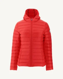 Donzen Jassen & Jacks-JOTT Doudoune Legere A Capuche Rouge Vif Cloe 318 Fire Red
