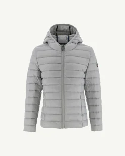Donzen Jassen-JOTT Doudoune Legere A Capuche Enfant Gris Clair Carla 532 Soft Grey