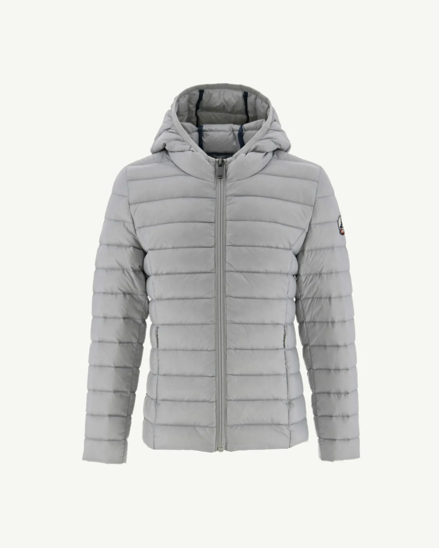 Donzen Jassen-JOTT Doudoune Legere A Capuche Enfant Gris Clair Carla 532 Soft Grey