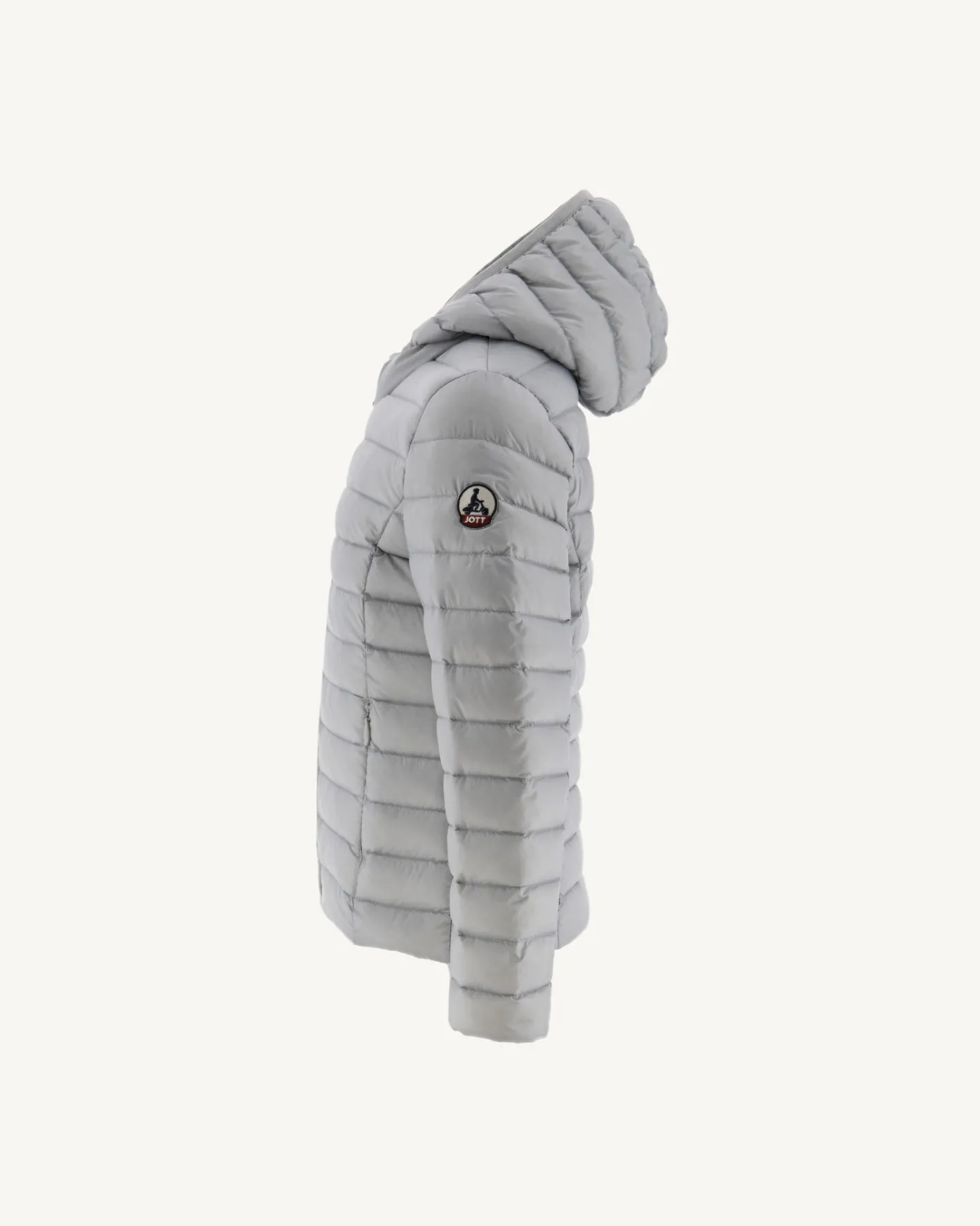 Donzen Jassen-JOTT Doudoune Legere A Capuche Enfant Gris Clair Carla 532 Soft Grey
