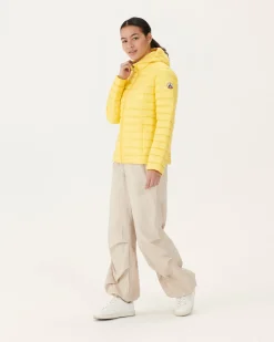 Donzen Jassen & Jacks-JOTT Doudoune Legere A Capuche Jaune Clair Cloe 627 Soft Yellow