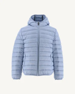Donzen Jassen-JOTT Doudoune Legere A Capuche Enfant Bleu Clair Hugo 180 Soft Blue