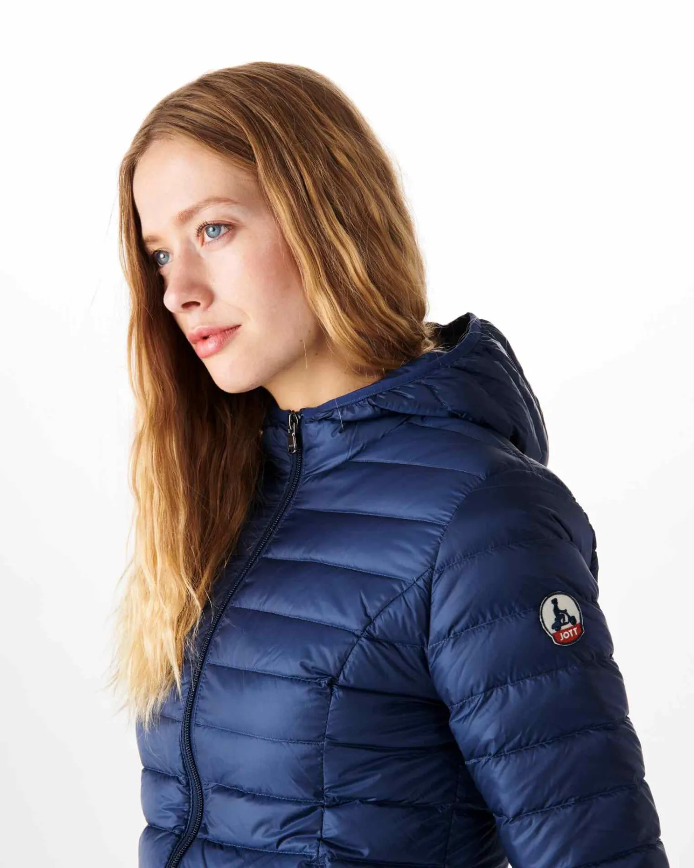 Donzen Jassen & Jacks-JOTT Doudoune Legere A Capuche Bleu Abysse Cloe 124 Bleu Abysse