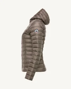 Donzen Jassen & Jacks-JOTT Doudoune Legere A Capuche Taupe Cloe 808 Taupe