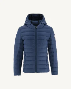 Donzen Jassen-JOTT Doudoune Legere A Capuche Enfant Bleu Jeans Carla 140 Blue Jeans