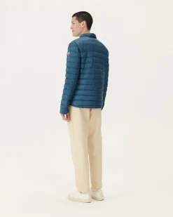 Donzen Jassen & Jacks-JOTT Doudoune Legere Col Chemise Bleu Jeans Cris 140 Blue Jeans