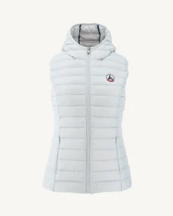 Donzen Jassen & Jacks-JOTT Doudoune Legere Sans Manches Gris Clair Mali 532 Soft Grey