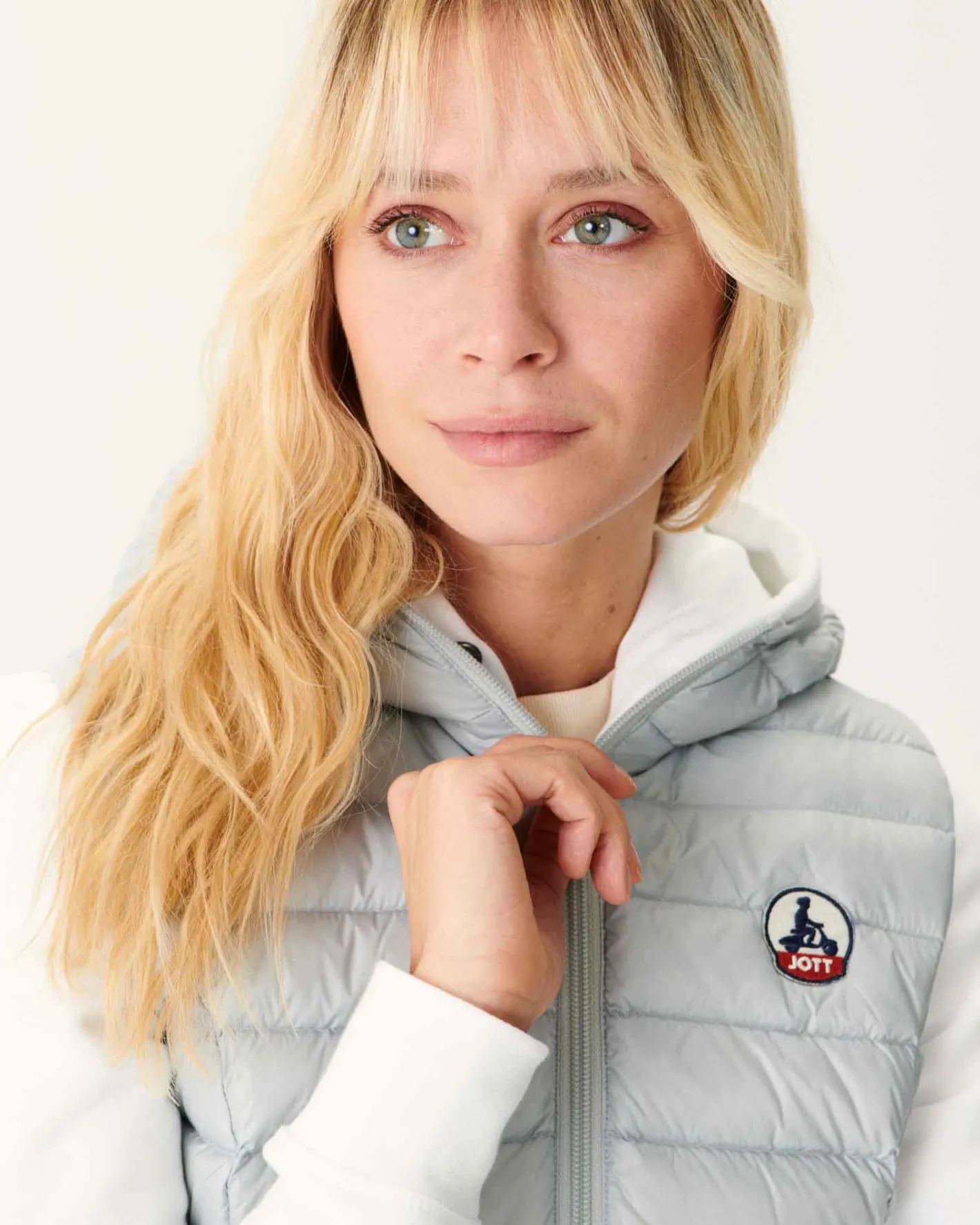 Donzen Jassen & Jacks-JOTT Doudoune Legere Sans Manches Gris Clair Mali 532 Soft Grey