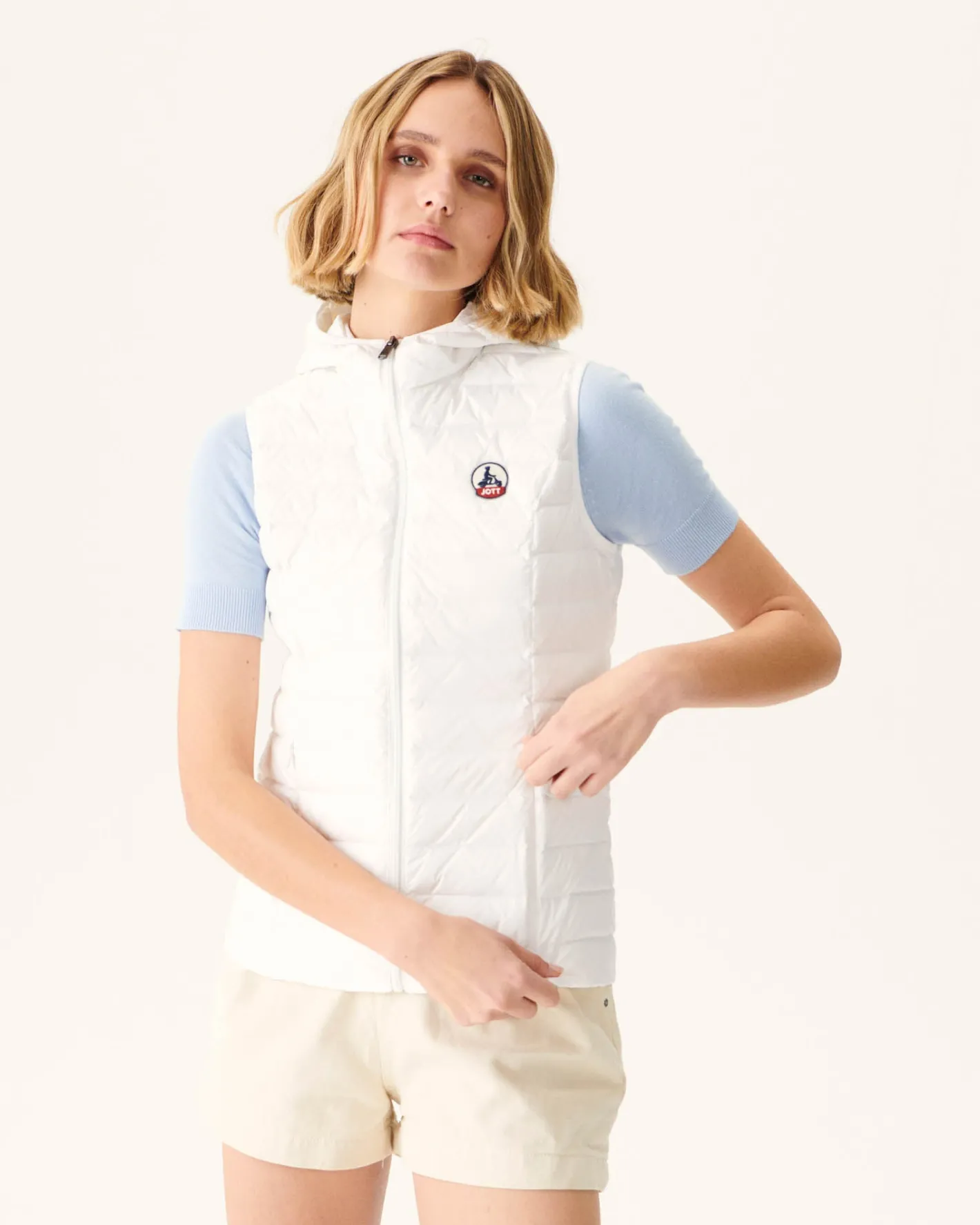 Donzen Jassen & Jacks-JOTT Doudoune Legere Sans Manches Blanc Mali 901 Blanc