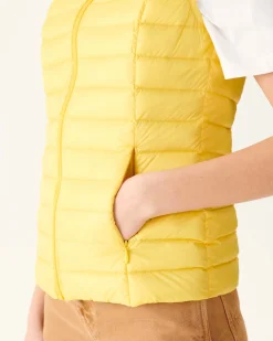Donzen Jassen & Jacks-JOTT Doudoune Legere Sans Manches Jaune Clair Mali 627 Soft Yellow