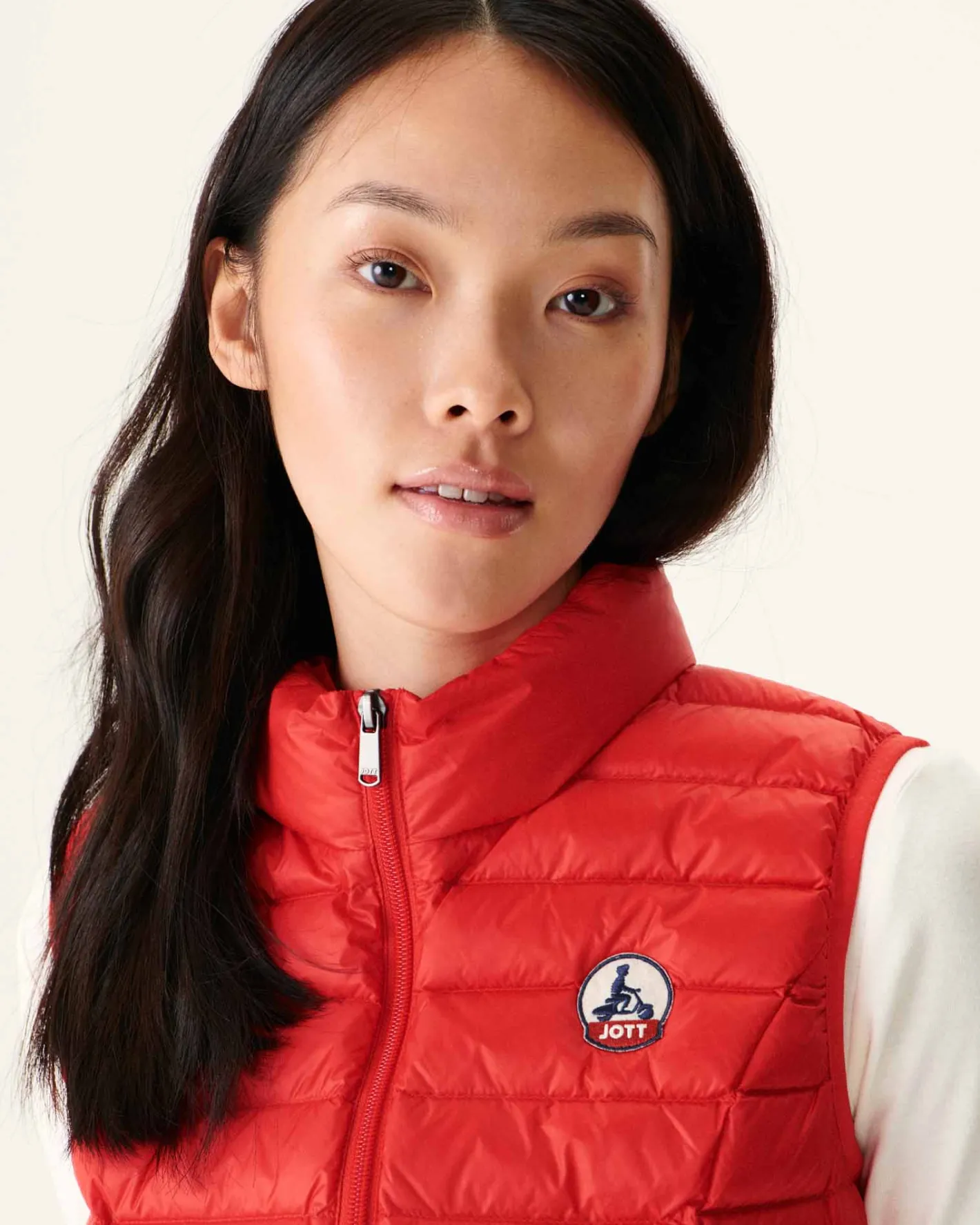 Donzen Jassen & Jacks-JOTT Doudoune Legere Sans Manches Rouge Vif Seda 318 Fire Red