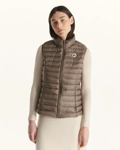 Donzen Jassen & Jacks-JOTT Doudoune Legere Sans Manches Taupe Seda 808 Taupe