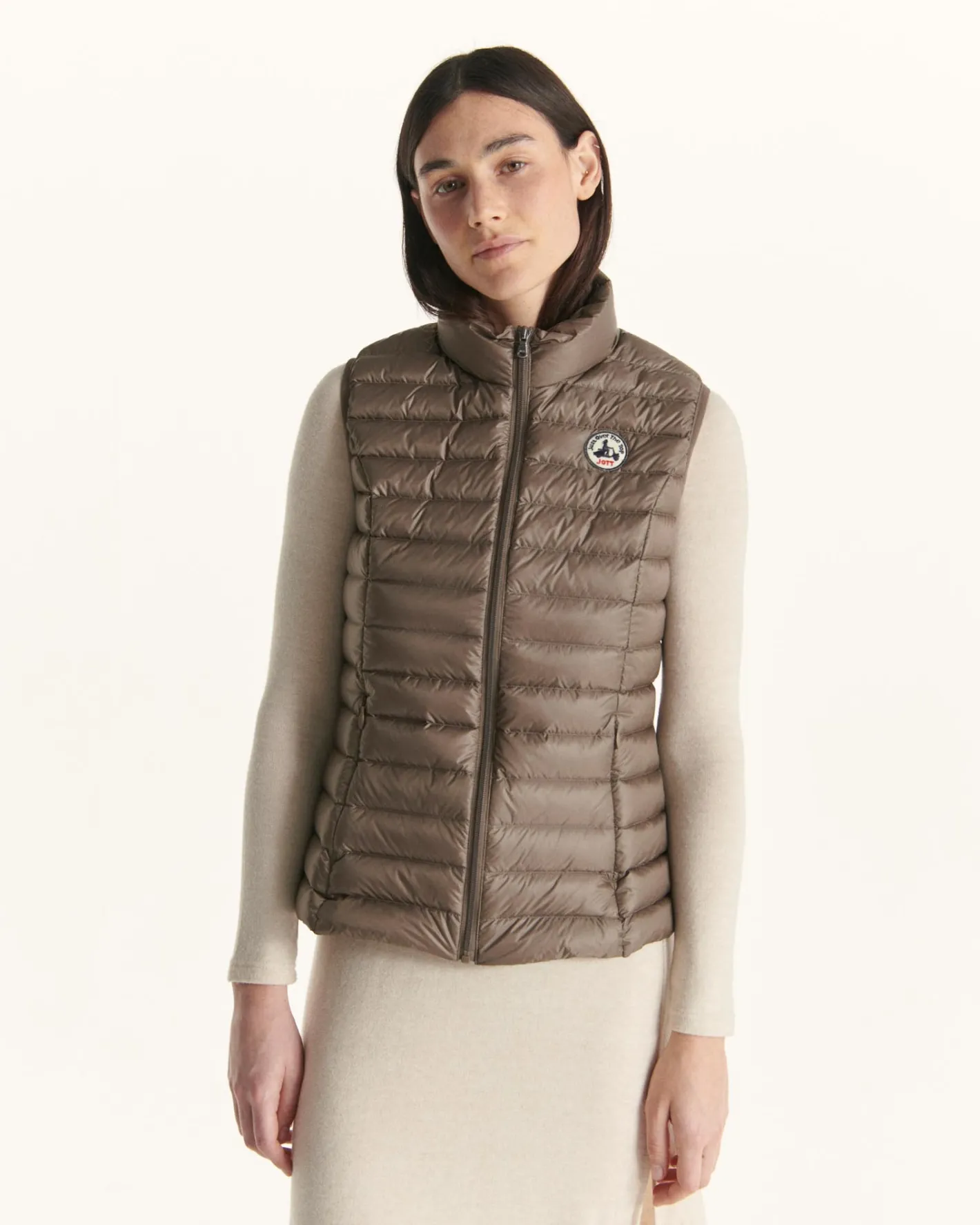 Donzen Jassen & Jacks-JOTT Doudoune Legere Sans Manches Taupe Seda 808 Taupe