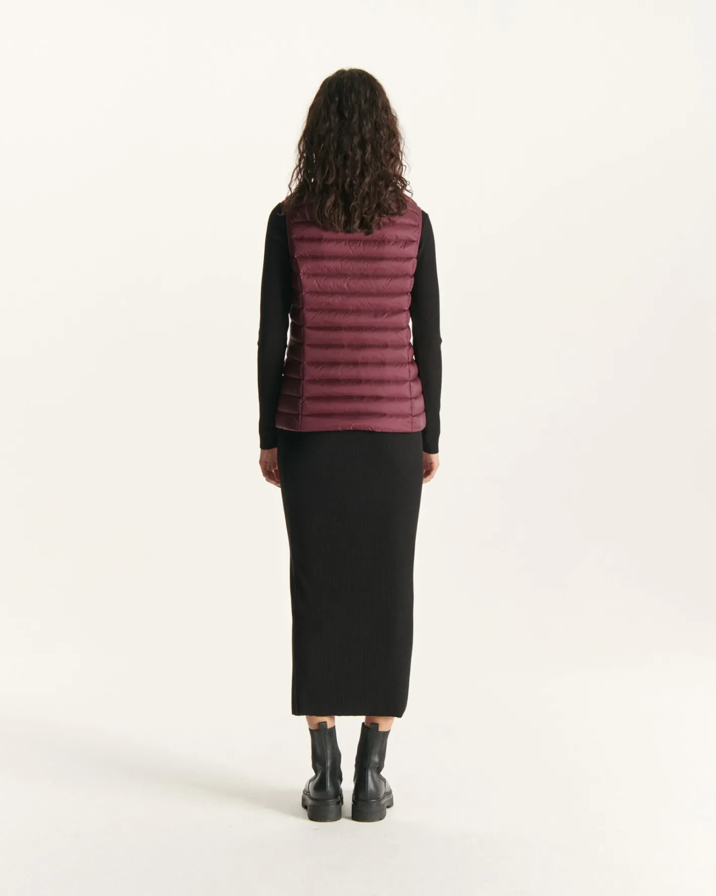 Donzen Jassen & Jacks-JOTT Doudoune Legere Sans Manches Aubergine Seda 461 Aubergine