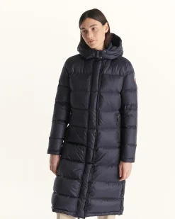 Donzen Jassen & Jacks-JOTT Doudoune Longue A Capuche Grand Froid Marine Karachi 104 Marine