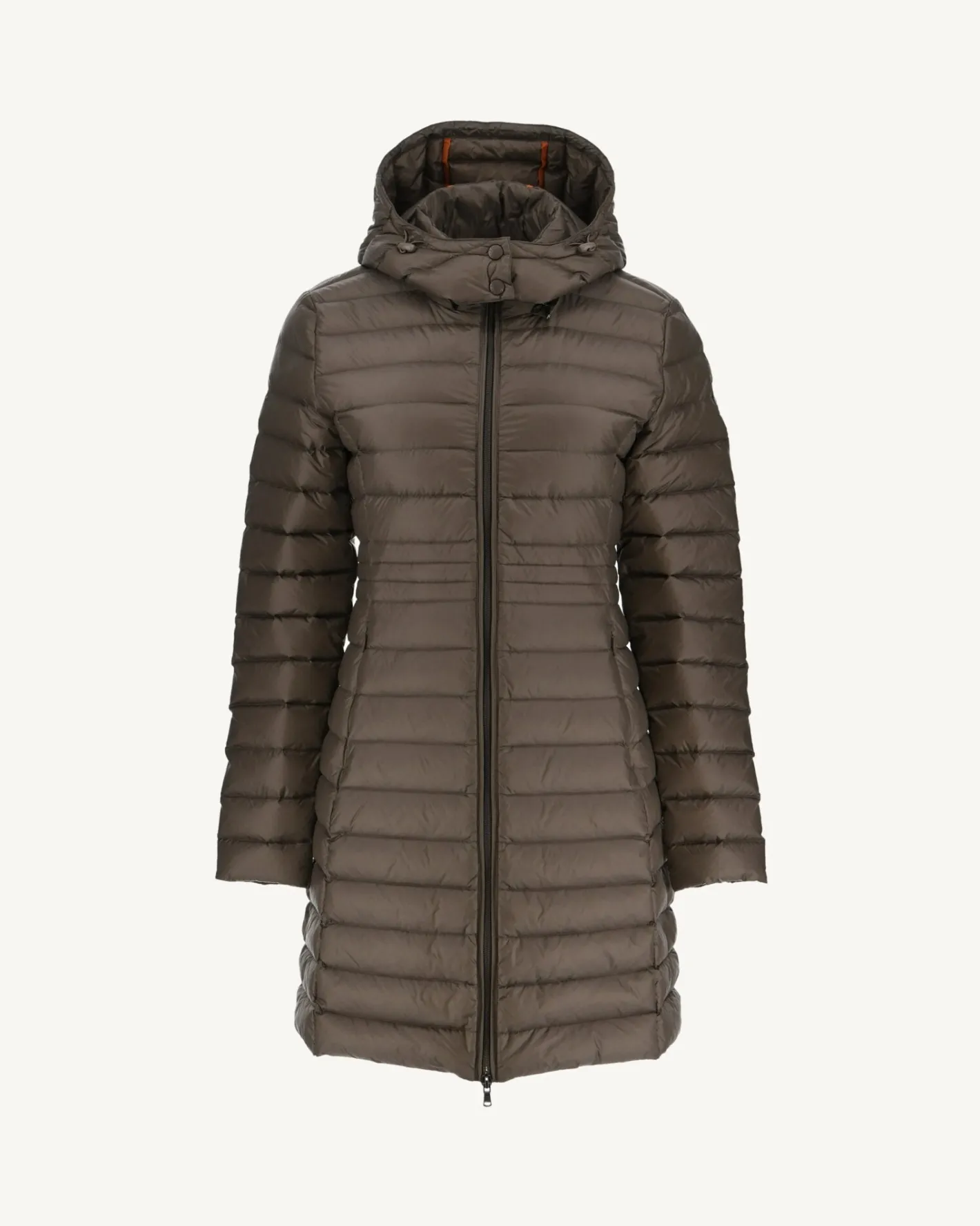 Donzen Jassen & Jacks-JOTT Doudoune Longue A Capuche Taupe Vero 808 Taupe