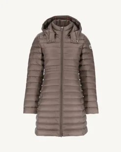 Donzen Jassen & Jacks-JOTT Doudoune Longue A Capuche Taupe Vero 808 Taupe