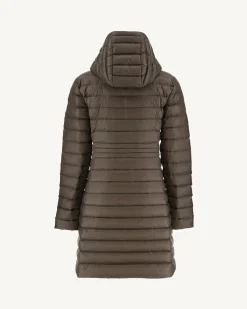 Donzen Jassen & Jacks-JOTT Doudoune Longue A Capuche Taupe Vero 808 Taupe