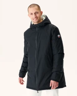 Donzen Jassen & Jacks-JOTT Doudoune Longue Reversible A Capuche Noir/Gris Clair Amsterdam 9902 Black/Soft Grey