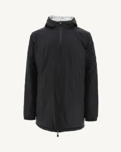 Donzen Jassen & Jacks-JOTT Doudoune Longue Reversible A Capuche Noir/Gris Clair Amsterdam 9902 Black/Soft Grey