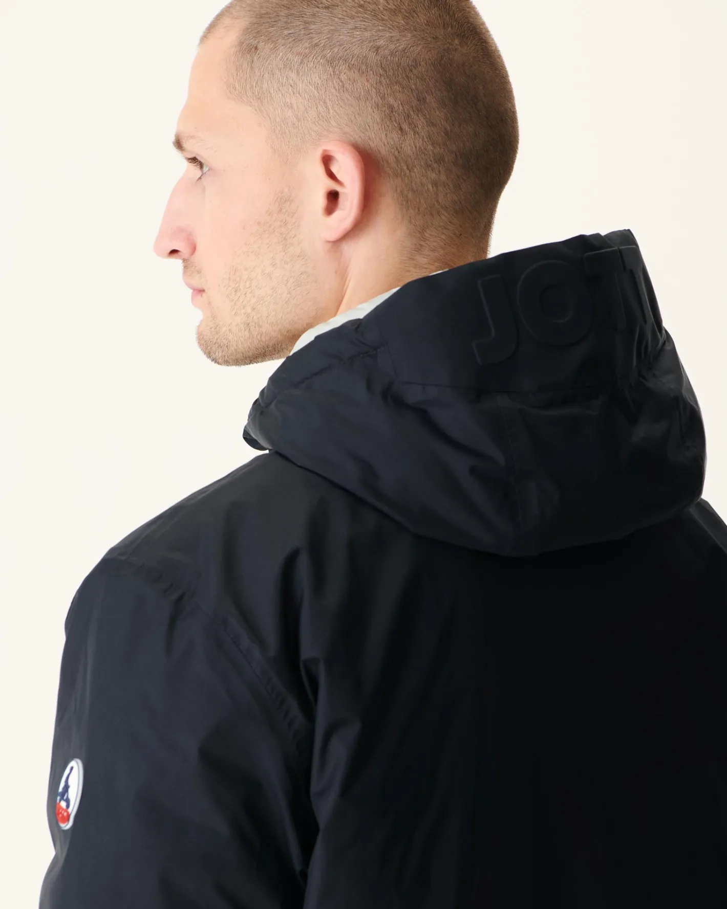 Donzen Jassen & Jacks-JOTT Doudoune Longue Reversible A Capuche Noir/Gris Clair Amsterdam 9902 Black/Soft Grey