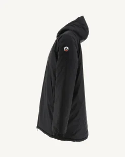 Donzen Jassen & Jacks-JOTT Doudoune Longue Reversible A Capuche Noir/Gris Clair Amsterdam 9902 Black/Soft Grey