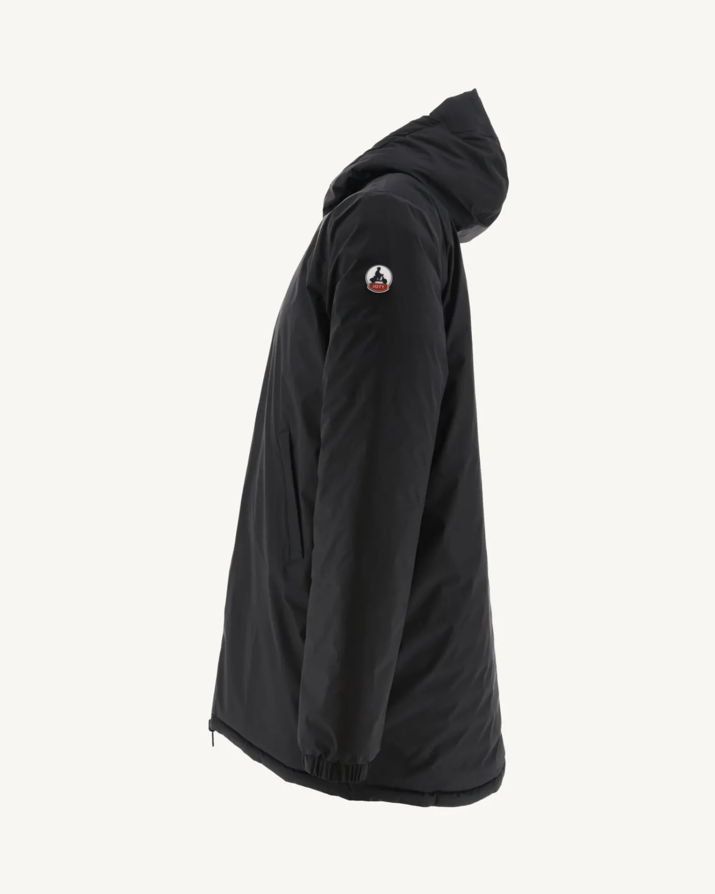 Donzen Jassen & Jacks-JOTT Doudoune Longue Reversible A Capuche Noir/Gris Clair Amsterdam 9902 Black/Soft Grey