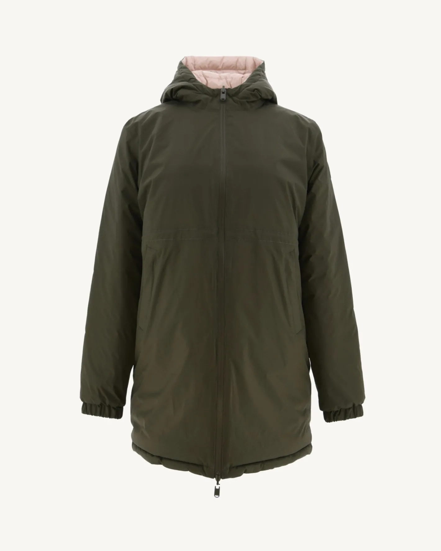 Donzen Jassen & Jacks-JOTT Doudoune Longue Reversible Army/Rose Clair Roma 2552 Army/Soft Pink