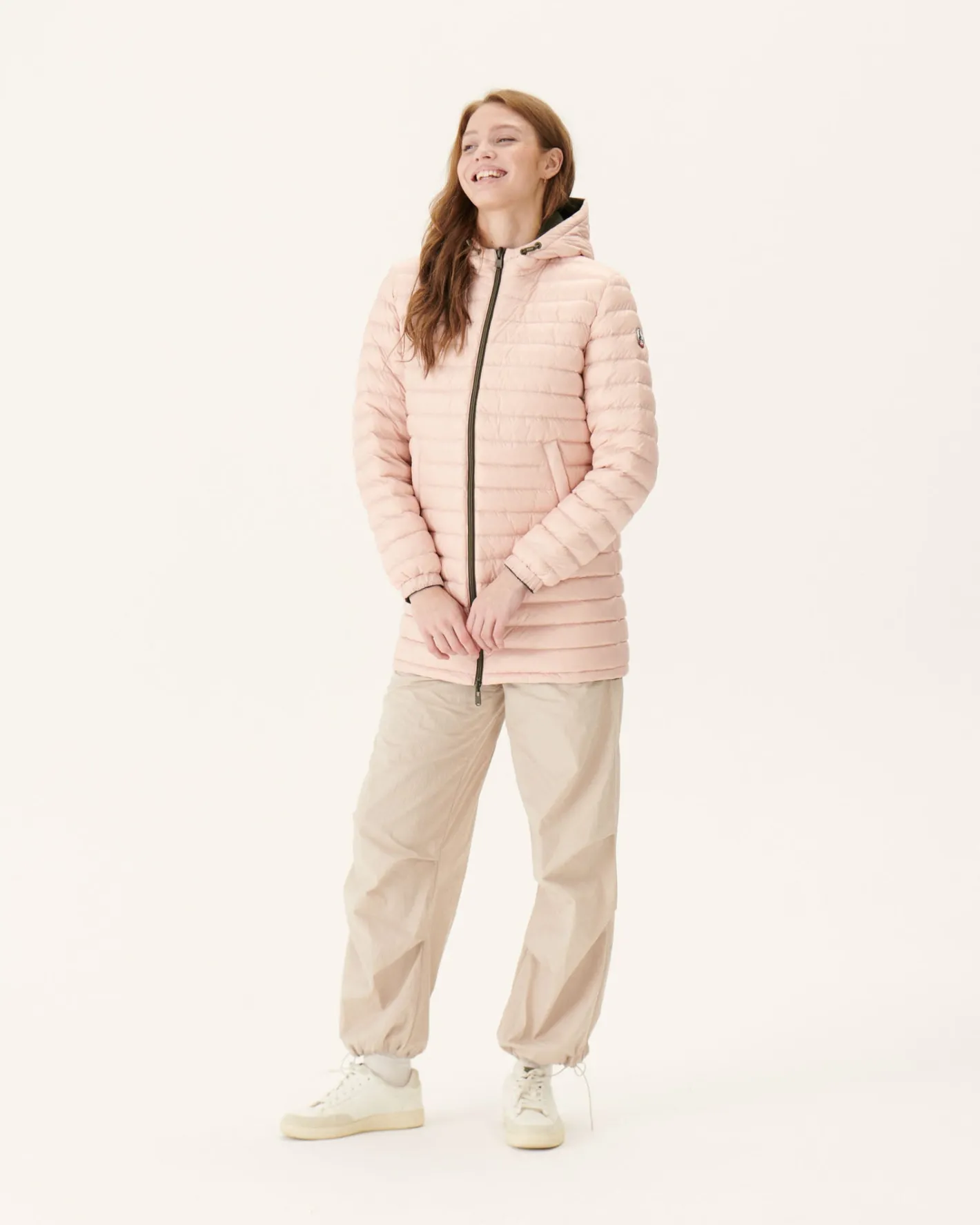 Donzen Jassen & Jacks-JOTT Doudoune Longue Reversible Army/Rose Clair Roma 2552 Army/Soft Pink