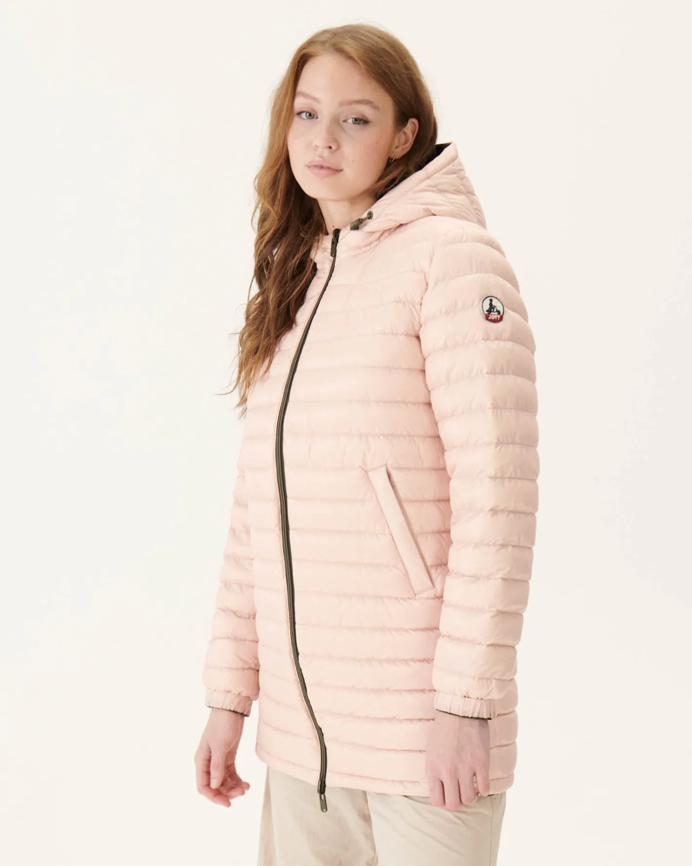 Donzen Jassen & Jacks-JOTT Doudoune Longue Reversible Army/Rose Clair Roma 2552 Army/Soft Pink