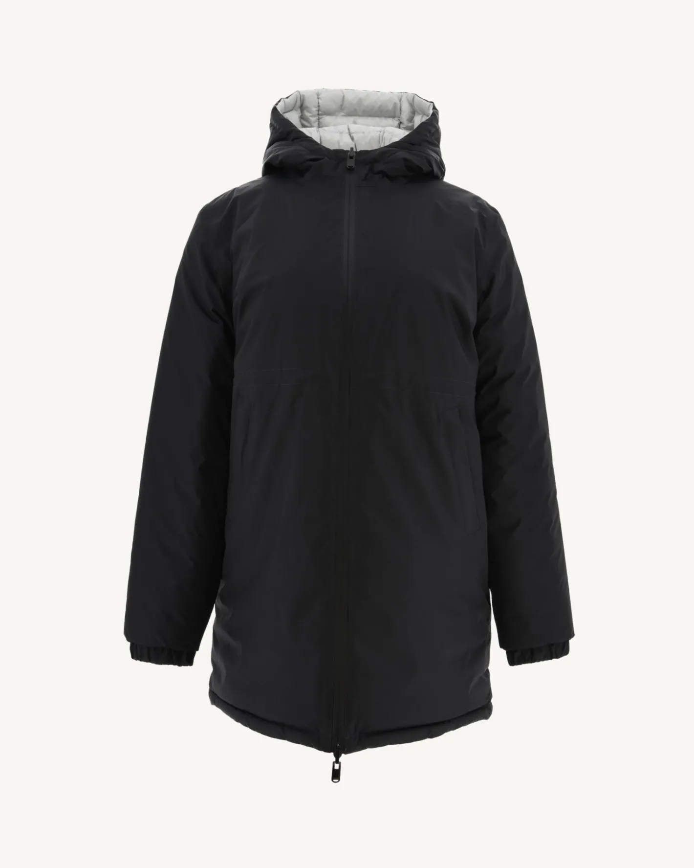 Donzen Jassen & Jacks-JOTT Doudoune Longue Reversible Noir/Gris Clair Roma 9902 Black/Soft Grey