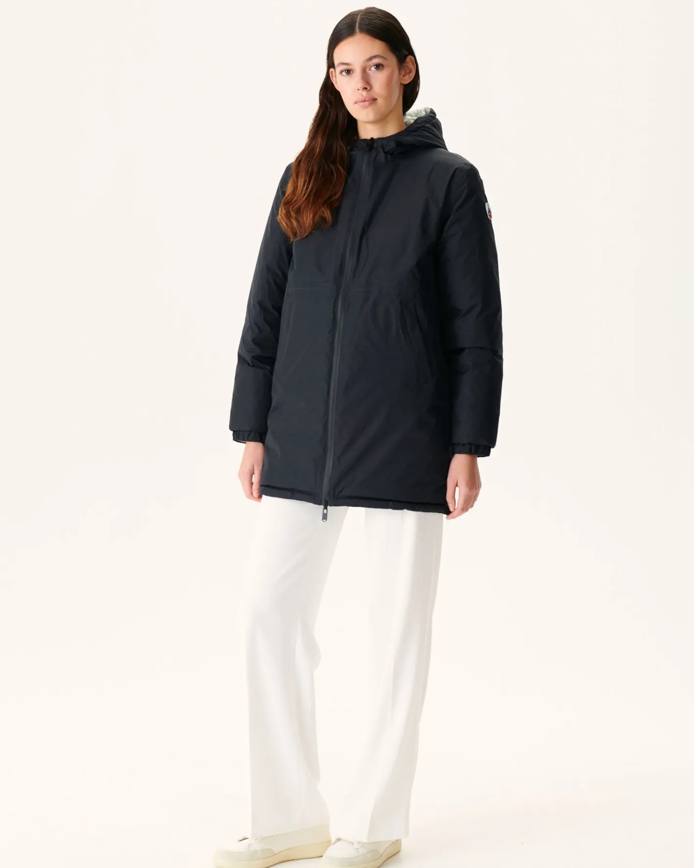 Donzen Jassen & Jacks-JOTT Doudoune Longue Reversible Noir/Gris Clair Roma 9902 Black/Soft Grey