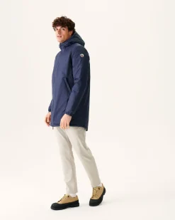 Donzen Jassen & Jacks-JOTT Doudoune Longue Reversible A Capuche Marine Amsterdam 104 Marine