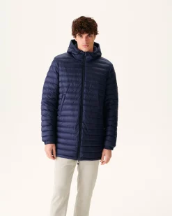 Donzen Jassen & Jacks-JOTT Doudoune Longue Reversible A Capuche Marine Amsterdam 104 Marine