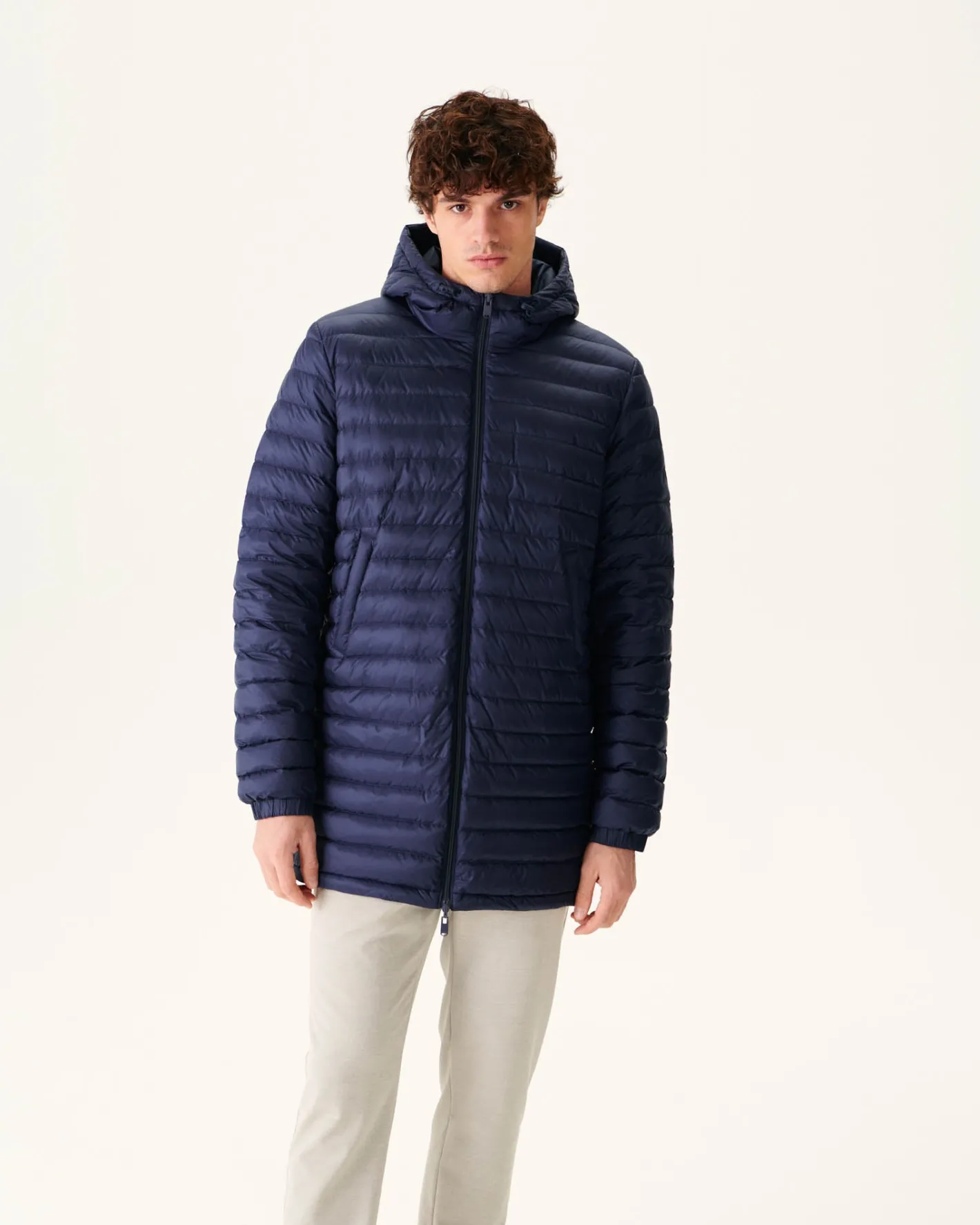 Donzen Jassen & Jacks-JOTT Doudoune Longue Reversible A Capuche Marine Amsterdam 104 Marine