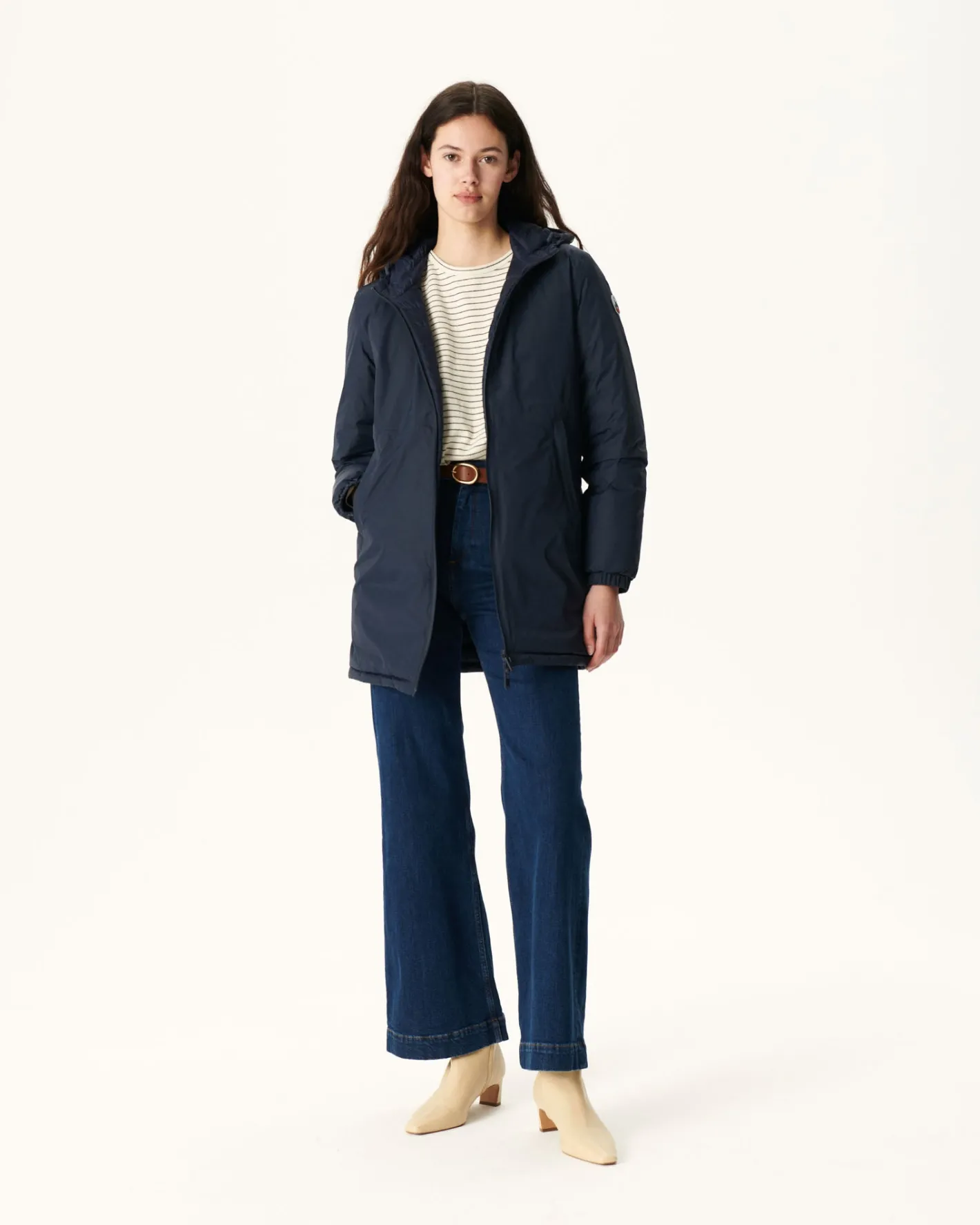 Donzen Jassen & Jacks-JOTT Doudoune Longue Reversible Marine Roma 104 Marine