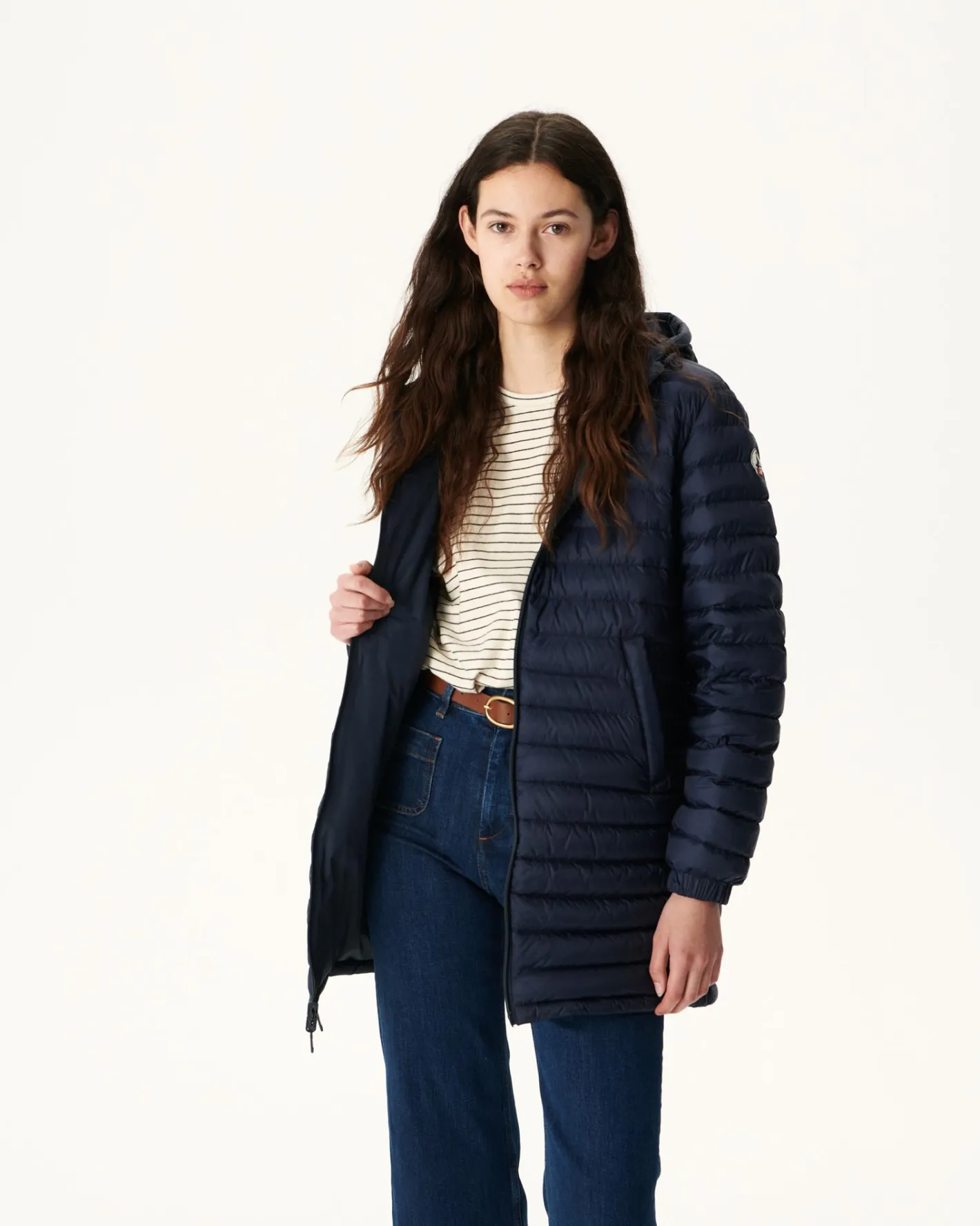 Donzen Jassen & Jacks-JOTT Doudoune Longue Reversible Marine Roma 104 Marine
