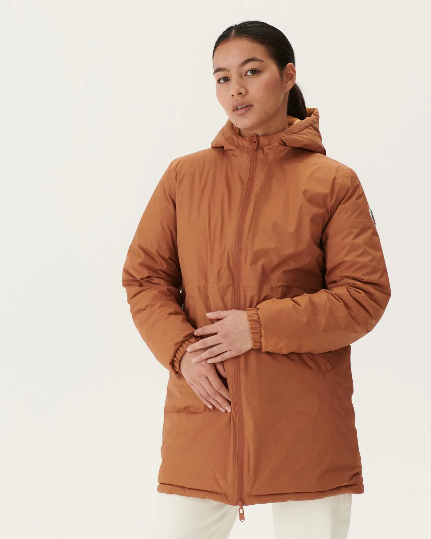 Donzen Jassen & Jacks-JOTT Doudoune Longue Reversible Camel/Camel Clair Roma 8390 Camel/Rust