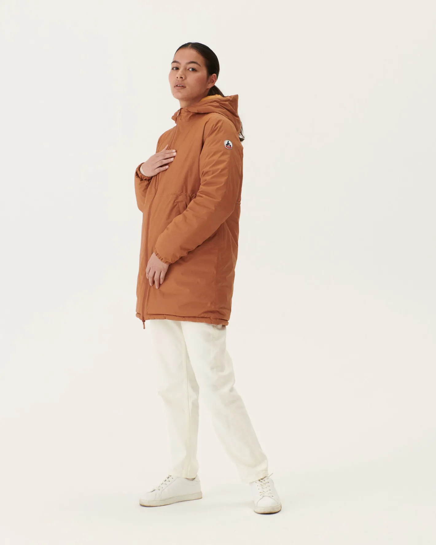 Donzen Jassen & Jacks-JOTT Doudoune Longue Reversible Camel/Camel Clair Roma 8390 Camel/Rust