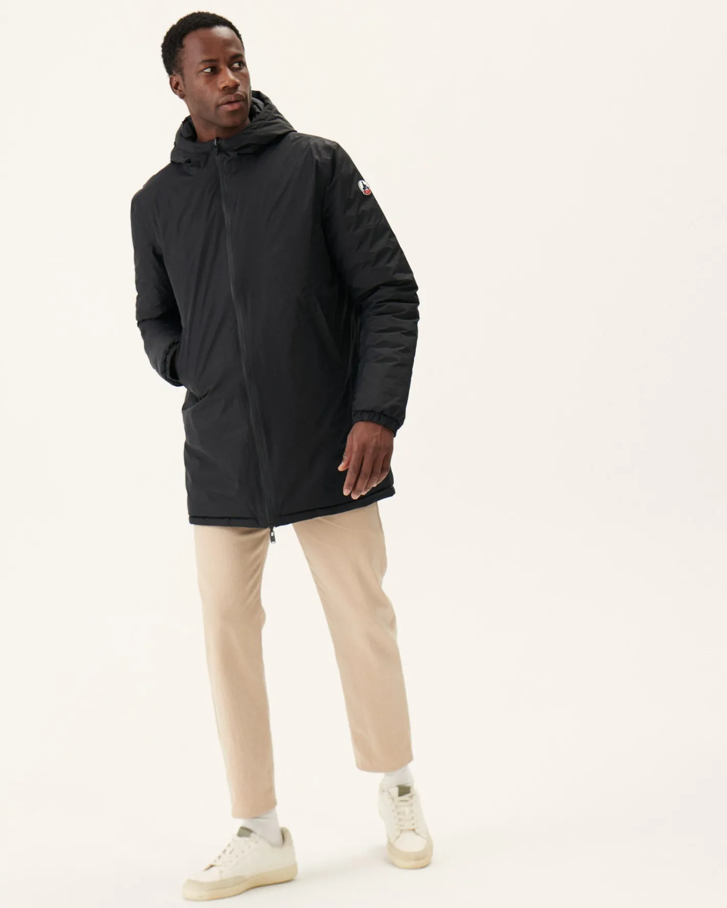 Donzen Jassen & Jacks-JOTT Doudoune Longue Reversible A Capuche Noir Amsterdam 999 Noir