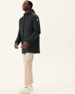 Donzen Jassen & Jacks-JOTT Doudoune Longue Reversible A Capuche Noir Amsterdam 999 Noir