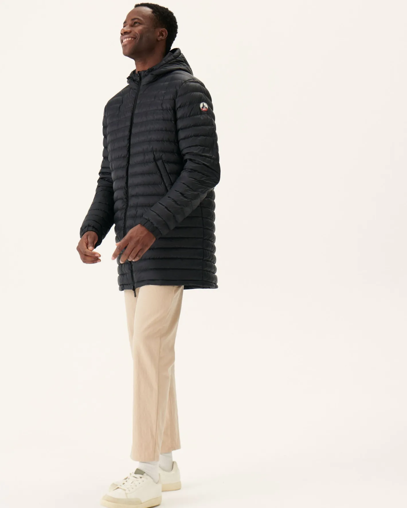 Donzen Jassen & Jacks-JOTT Doudoune Longue Reversible A Capuche Noir Amsterdam 999 Noir
