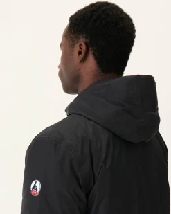 Donzen Jassen & Jacks-JOTT Doudoune Longue Reversible A Capuche Noir Amsterdam 999 Noir