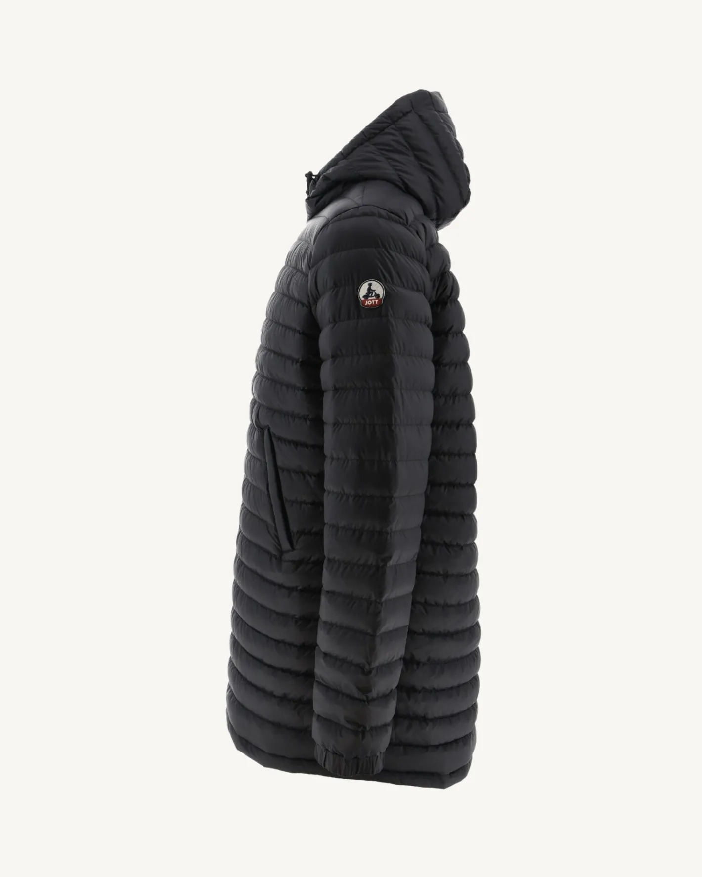 Donzen Jassen & Jacks-JOTT Doudoune Longue Reversible A Capuche Noir Amsterdam 999 Noir