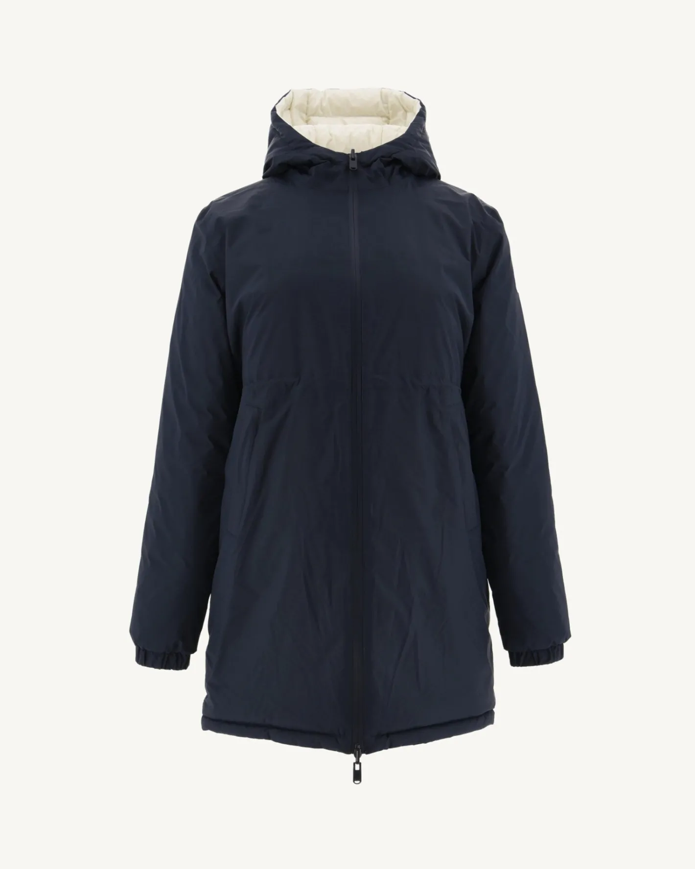 Donzen Jassen & Jacks-JOTT Doudoune Longue Reversible Marine/Blanc Roma 1042 Navy/White
