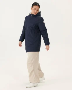 Donzen Jassen & Jacks-JOTT Doudoune Longue Reversible Marine/Blanc Roma 1042 Navy/White