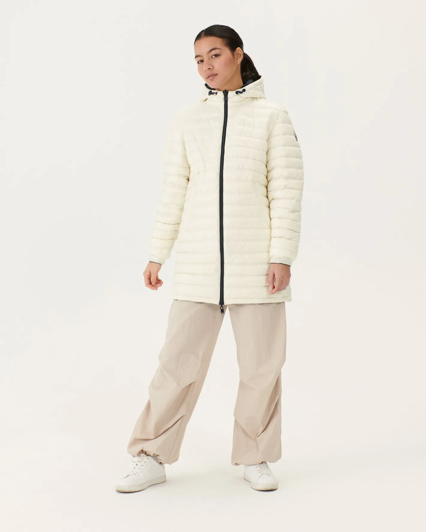 Donzen Jassen & Jacks-JOTT Doudoune Longue Reversible Marine/Blanc Roma 1042 Navy/White