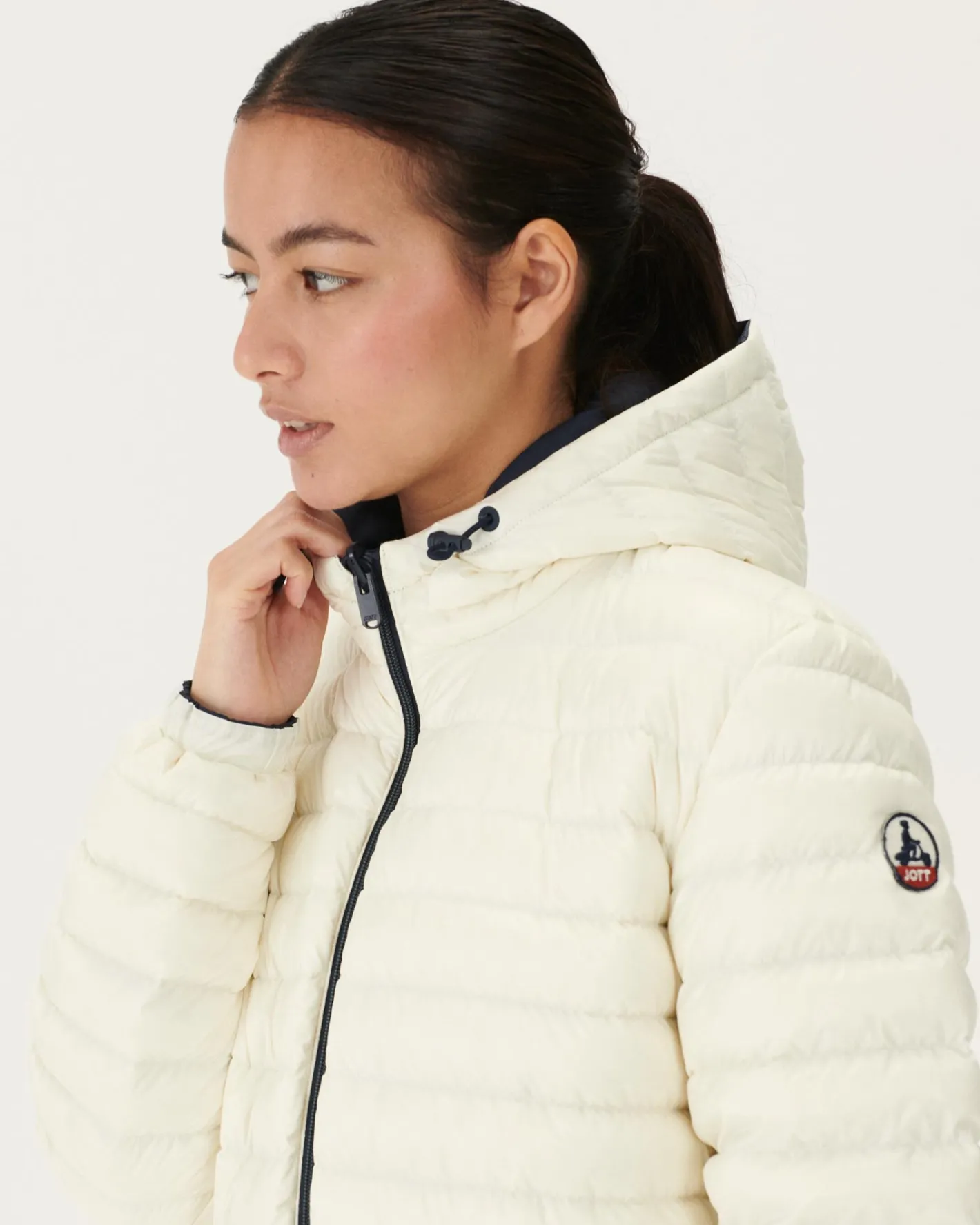 Donzen Jassen & Jacks-JOTT Doudoune Longue Reversible Marine/Blanc Roma 1042 Navy/White