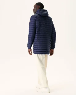 Donzen Jassen & Jacks-JOTT Doudoune Longue Reversible A Capuche Azur/Marine Amsterdam 1830 Azure/Navy