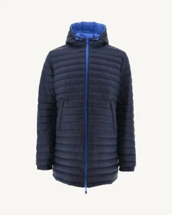 Donzen Jassen & Jacks-JOTT Doudoune Longue Reversible A Capuche Azur/Marine Amsterdam 1830 Azure/Navy